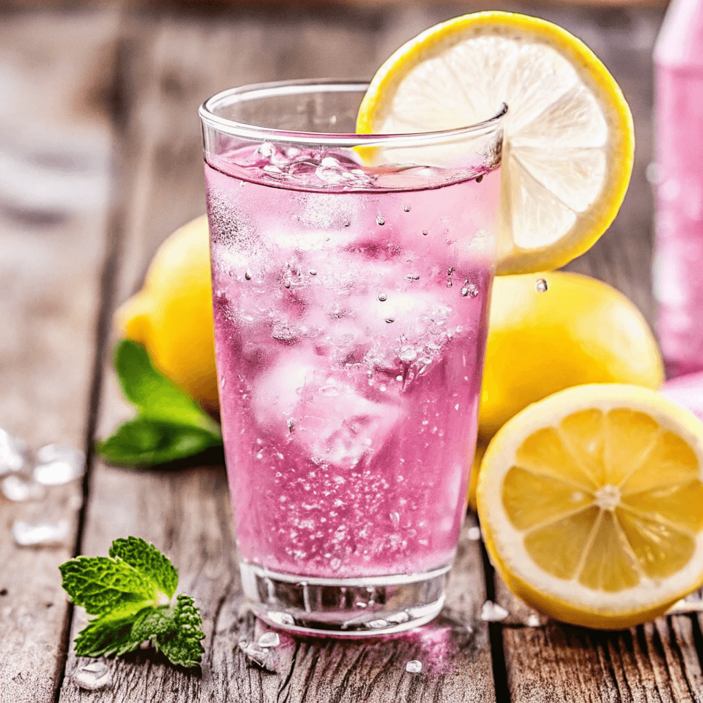 Pink Salt Trick Recipe – Ingredients flat lay with pink salt, lemon wedges, and a honey jar.