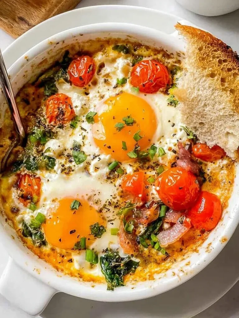 Baked Feta Eggs