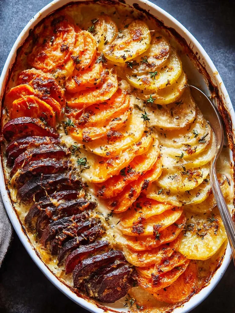 Cheesy Root Vegetable Gratin