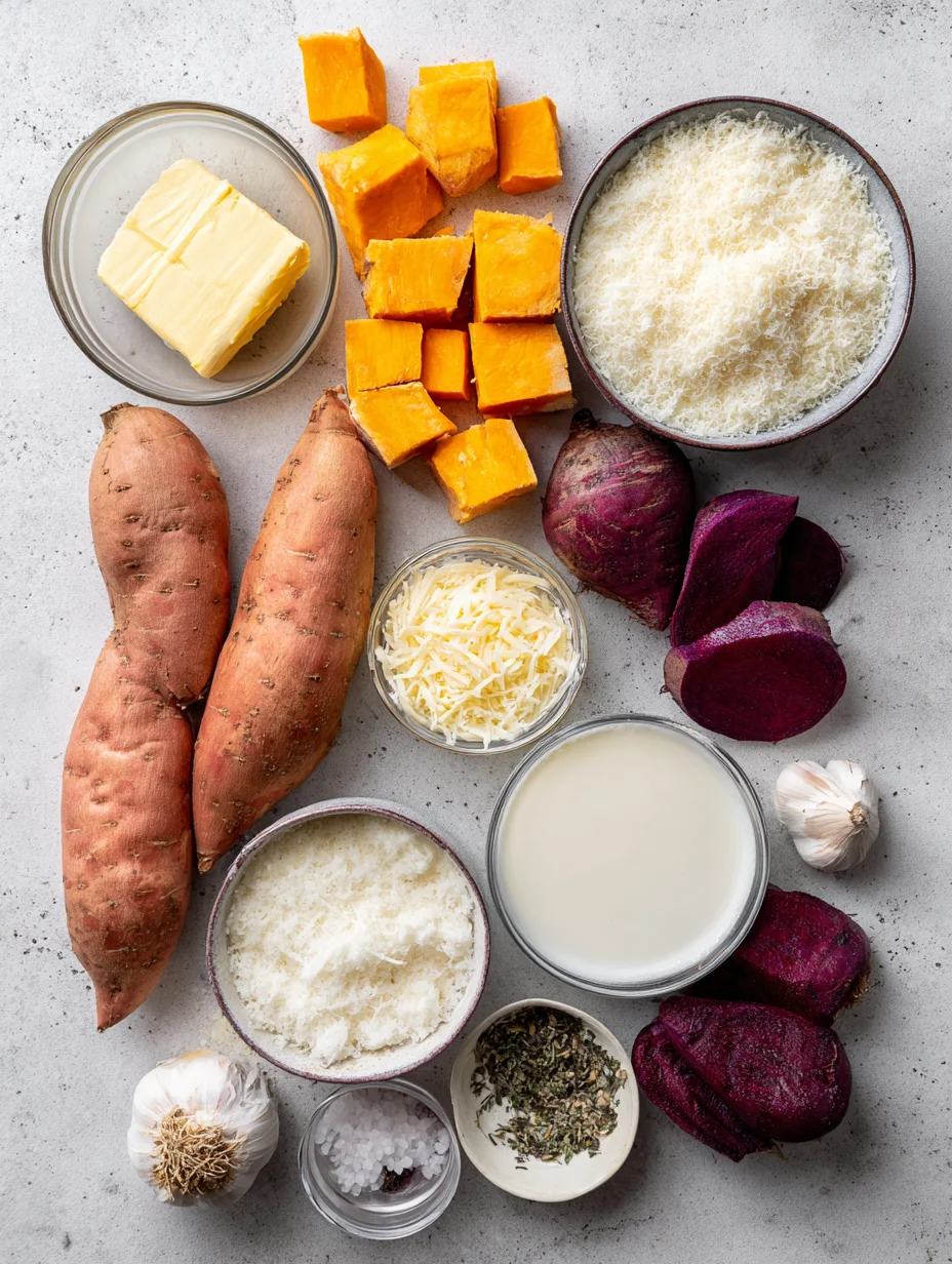 Cheesy Root Vegetable Gratin