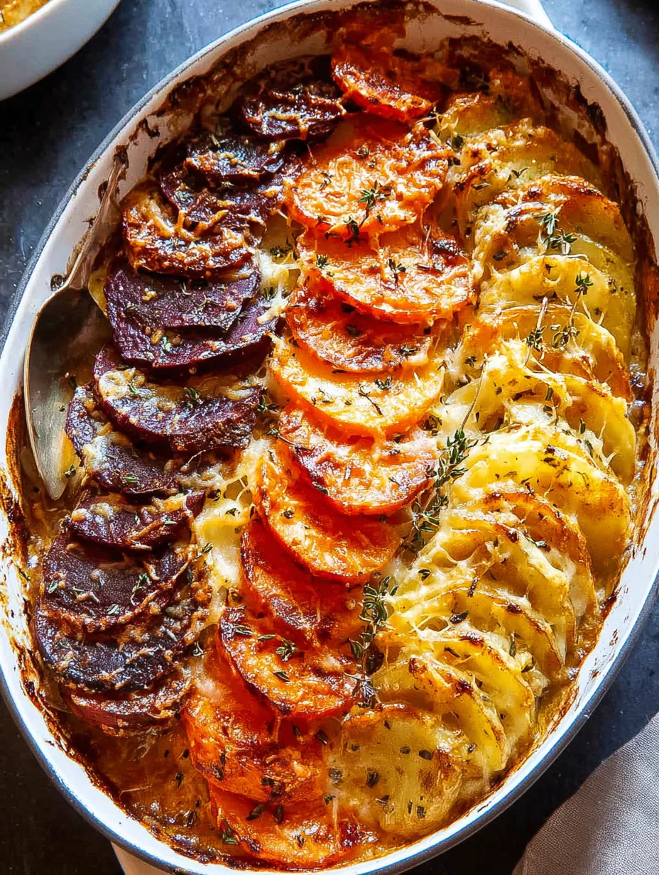 Cheesy Root Vegetable Gratin