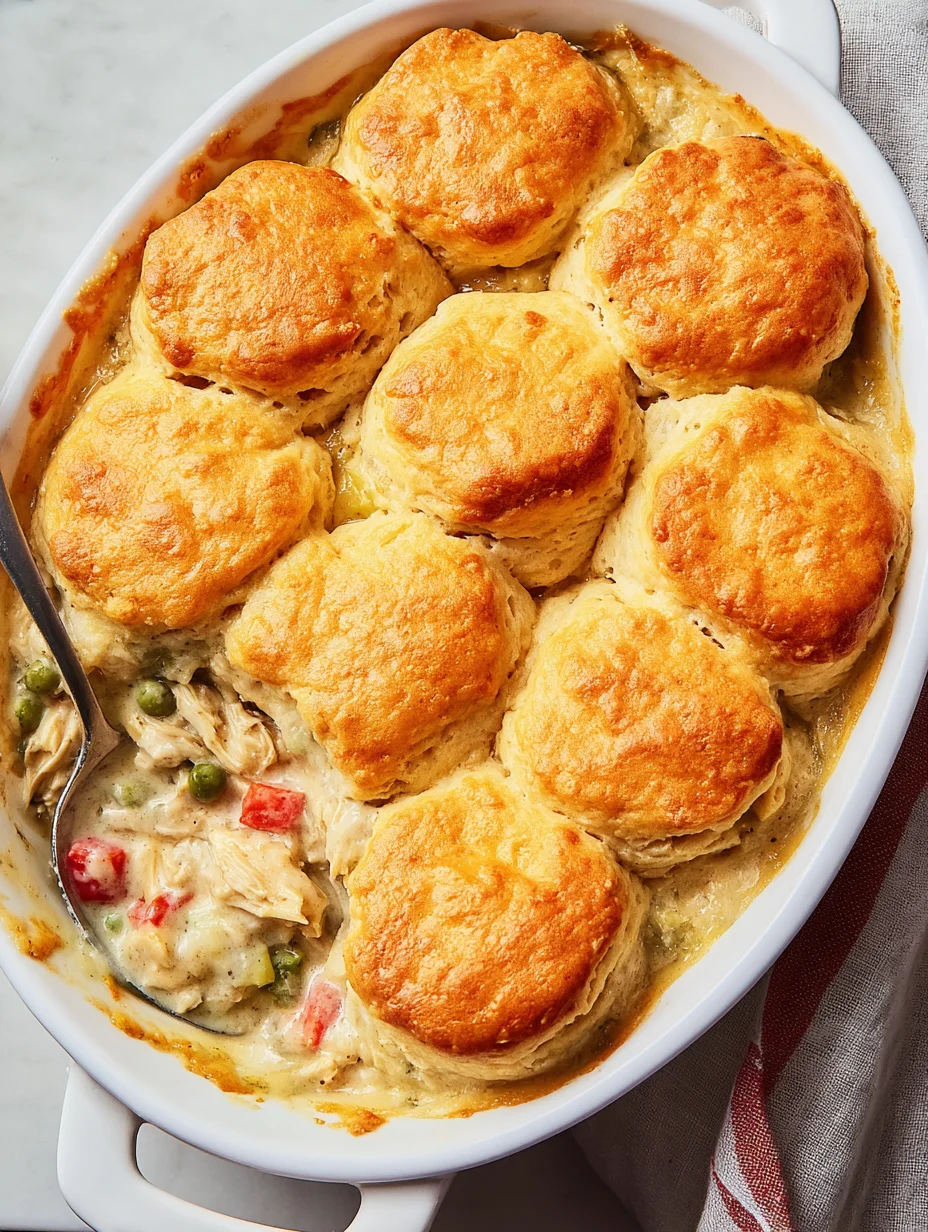 Chicken Pot Pie with Biscuits