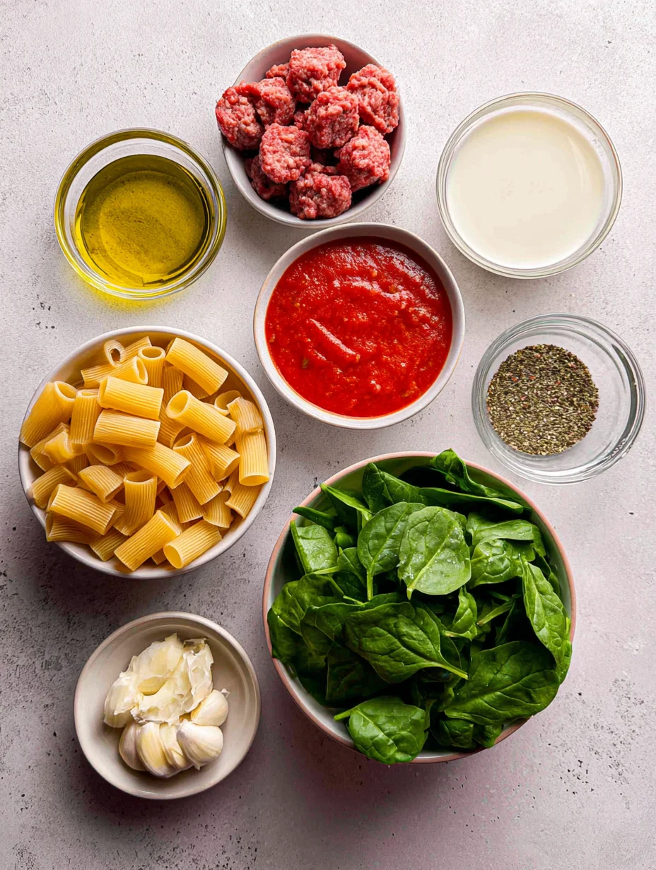 Creamy Sausage Rigatoni