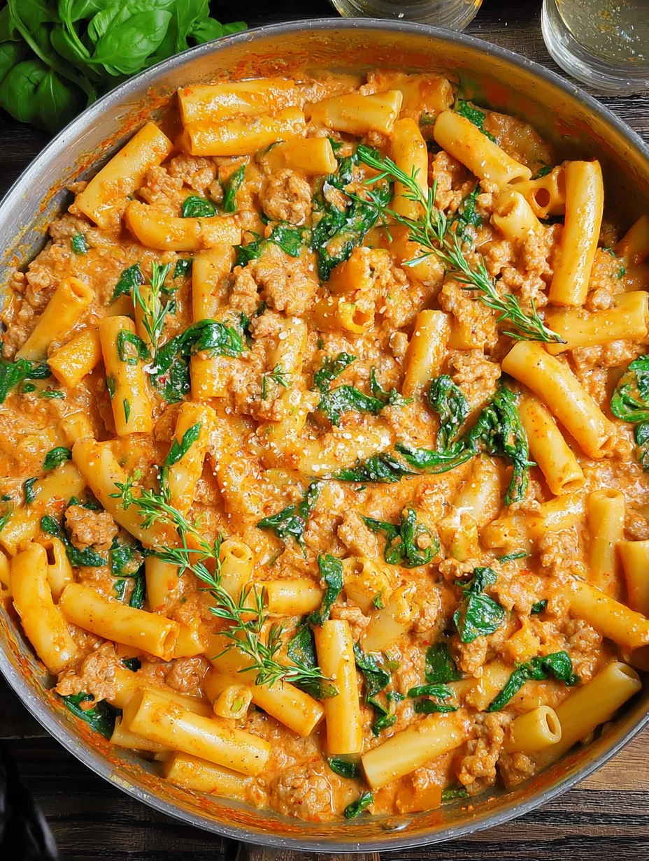 Creamy Sausage Rigatoni