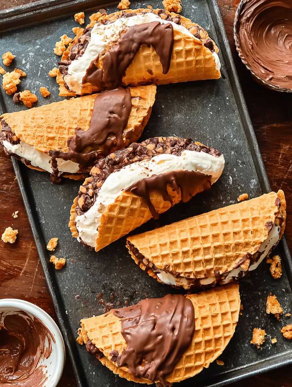 Homemade Choco Tacos