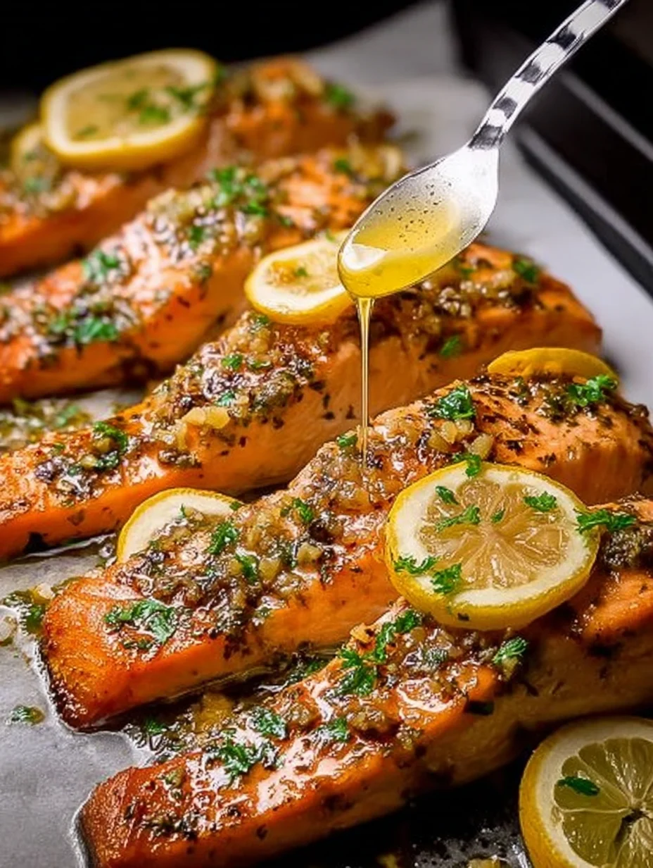 Honey Garlic Butter Baked Salmon