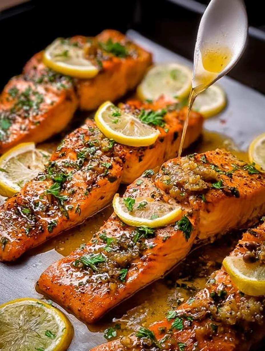 Honey Garlic Butter Baked Salmon