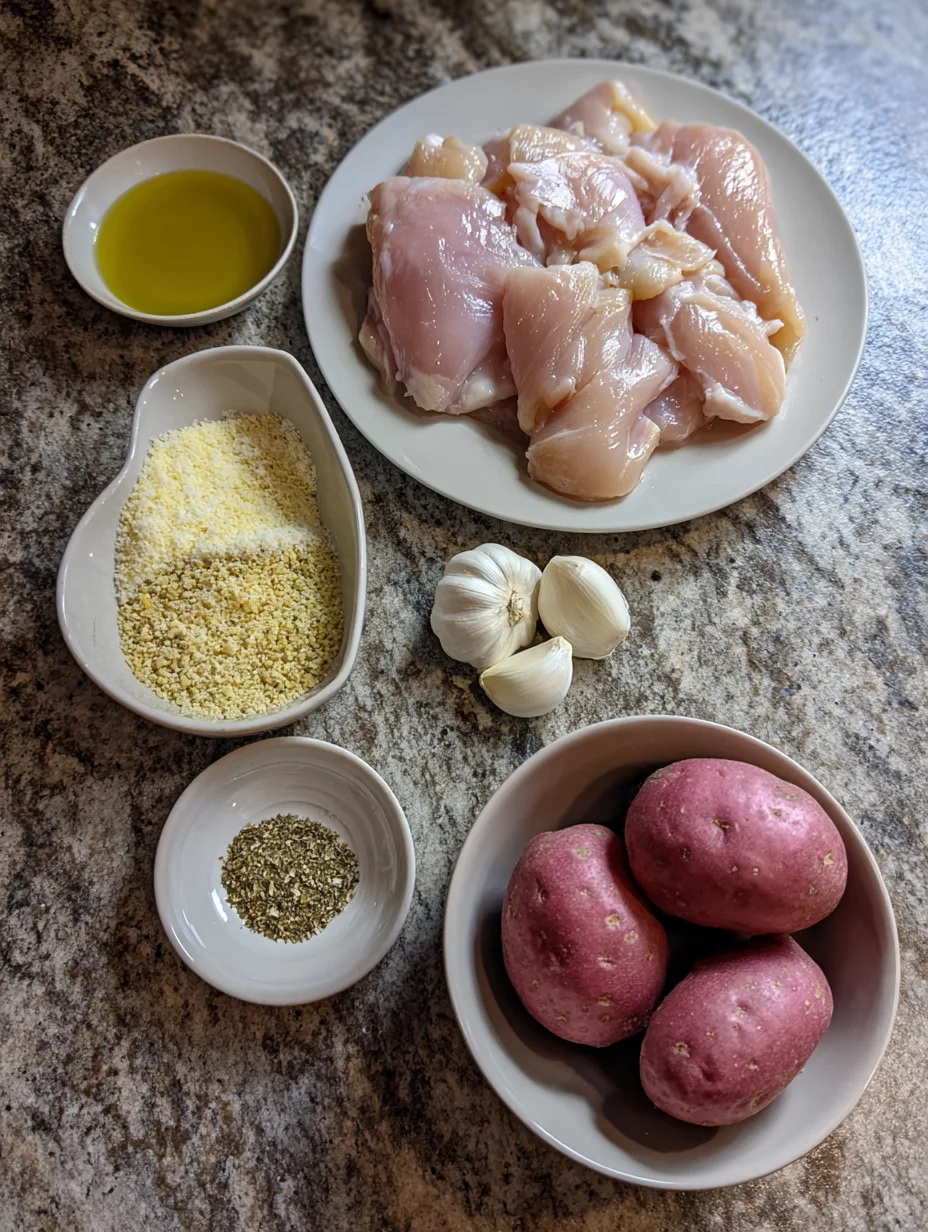 Parmesan Crusted Chicken Sheet Pan Dinner