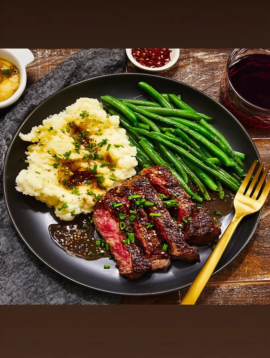 Ribeye and Roasted Garlic Pan Sauce