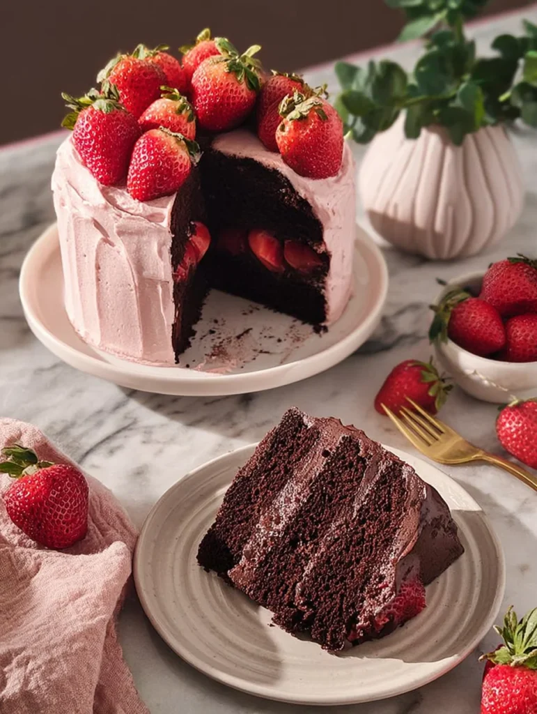 Strawberry Chocolate Cake