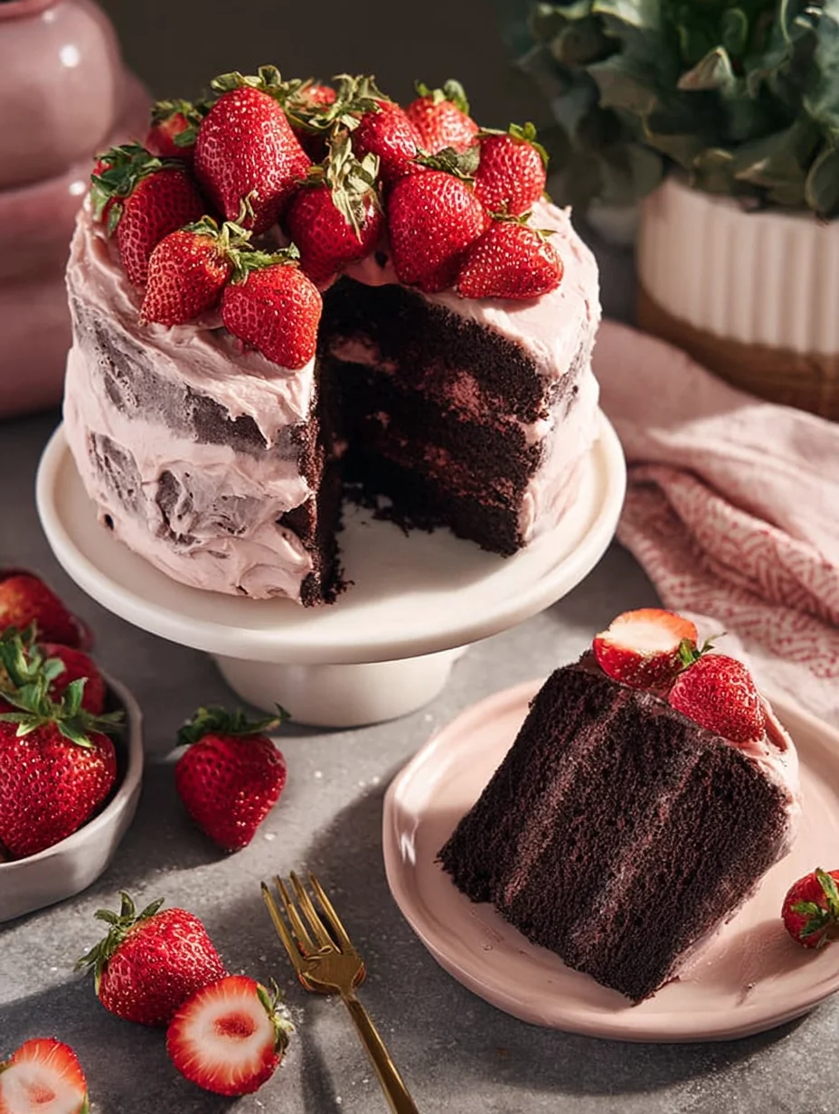 Strawberry Chocolate Cake