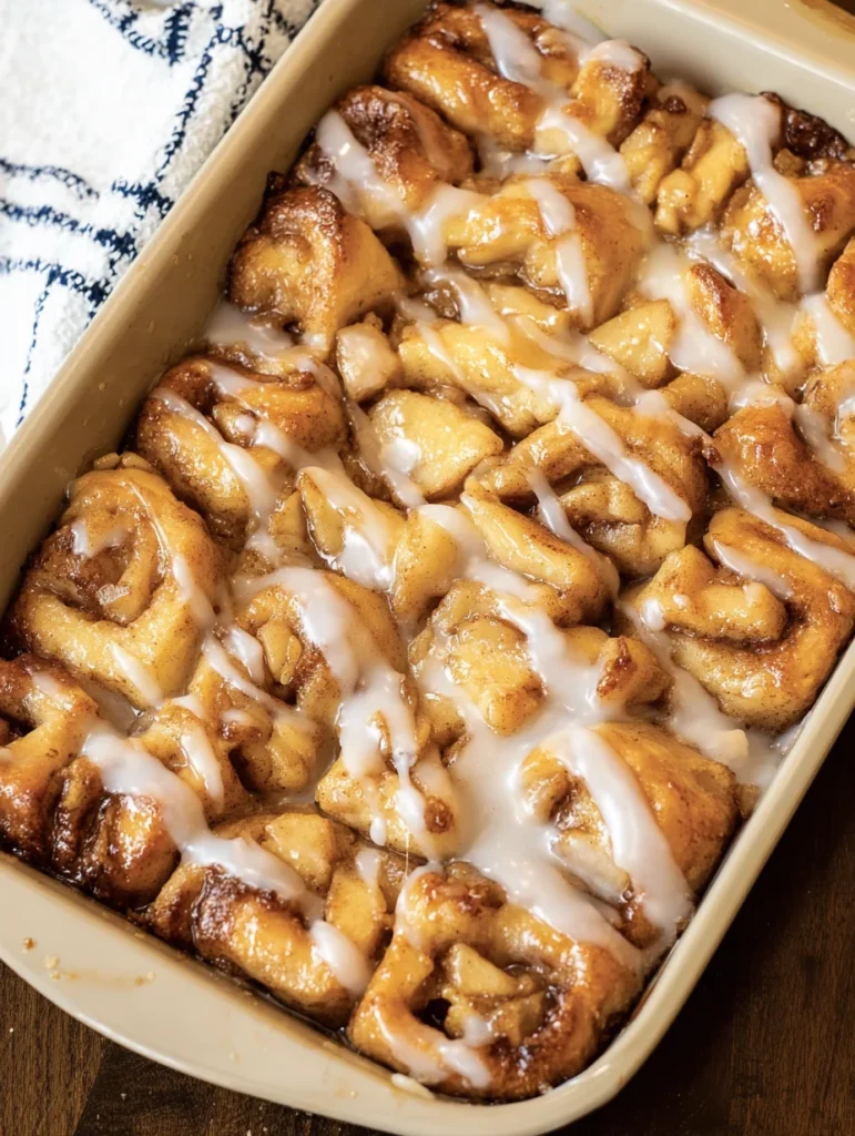 2 Ingredient Apple Cinnamon Roll Bake
