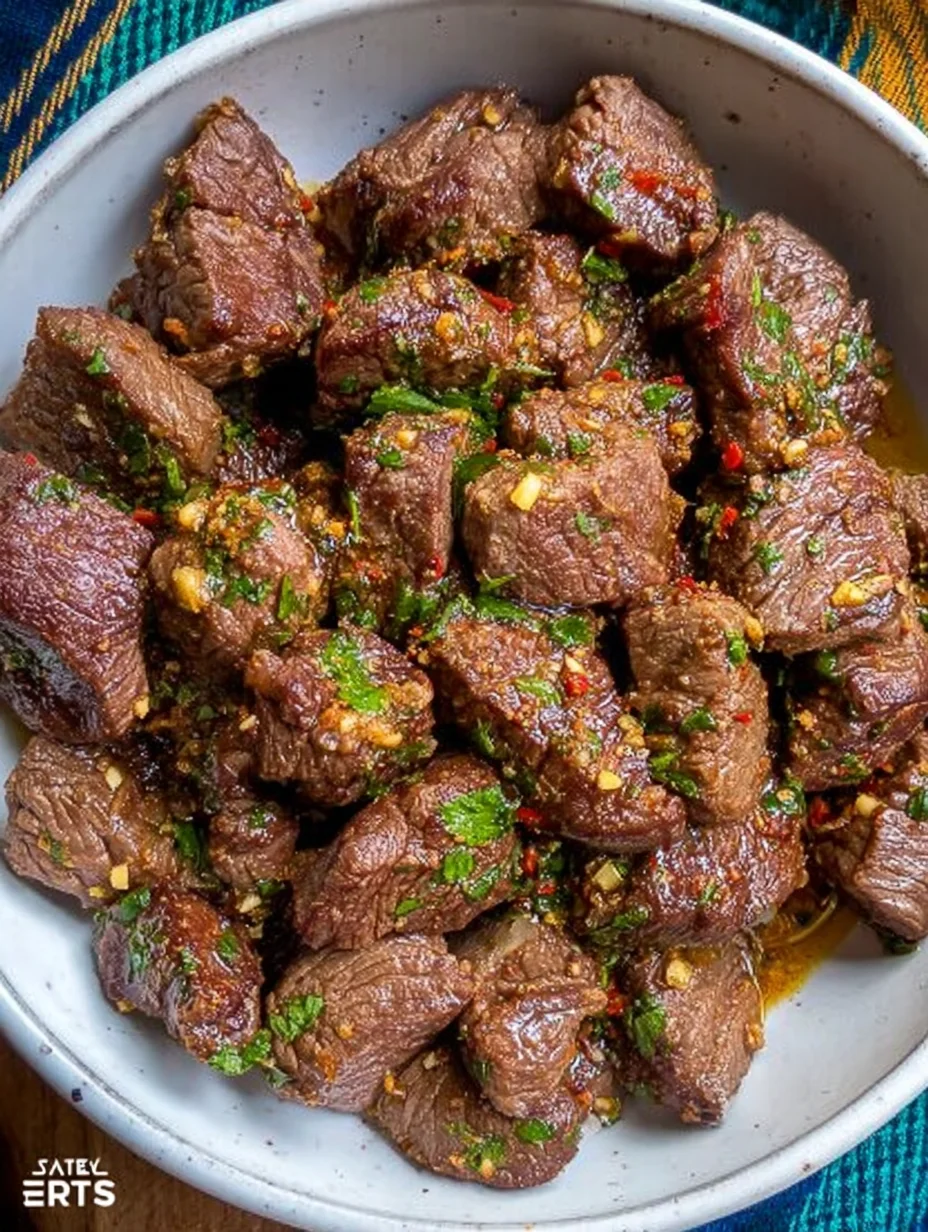 Air Fryer Garlic Butter Steak Bites