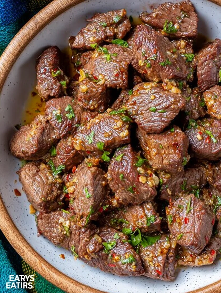 Air Fryer Garlic Butter Steak Bites