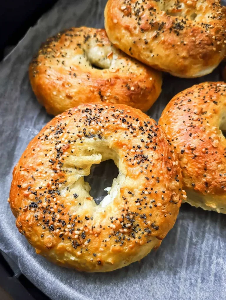 Air Fryer Protein Bagels