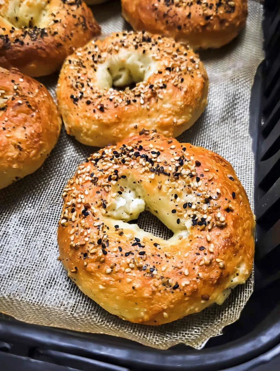 Air Fryer Protein Bagels