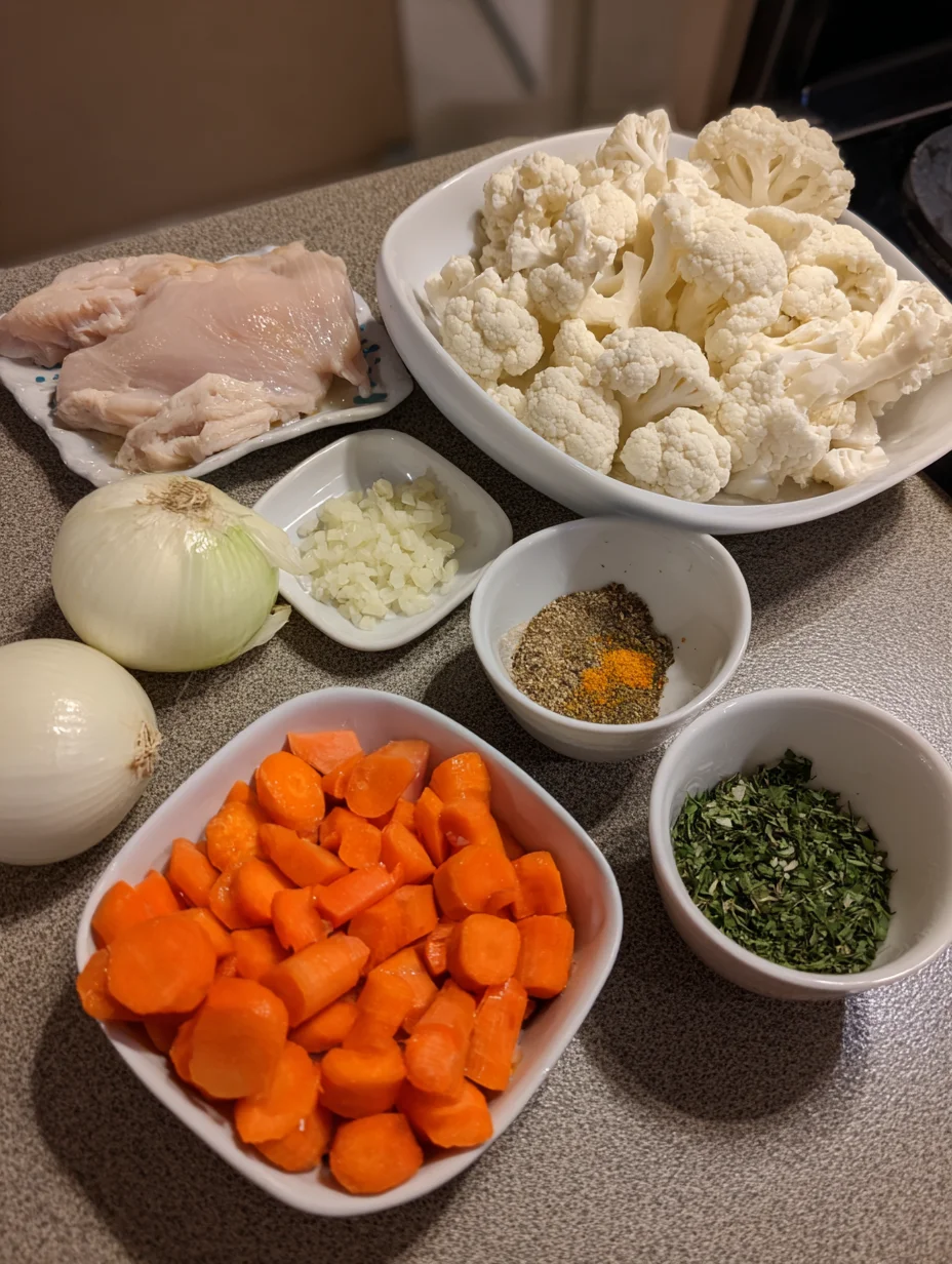 Anti-Inflammatory Cauliflower Chicken Soup
