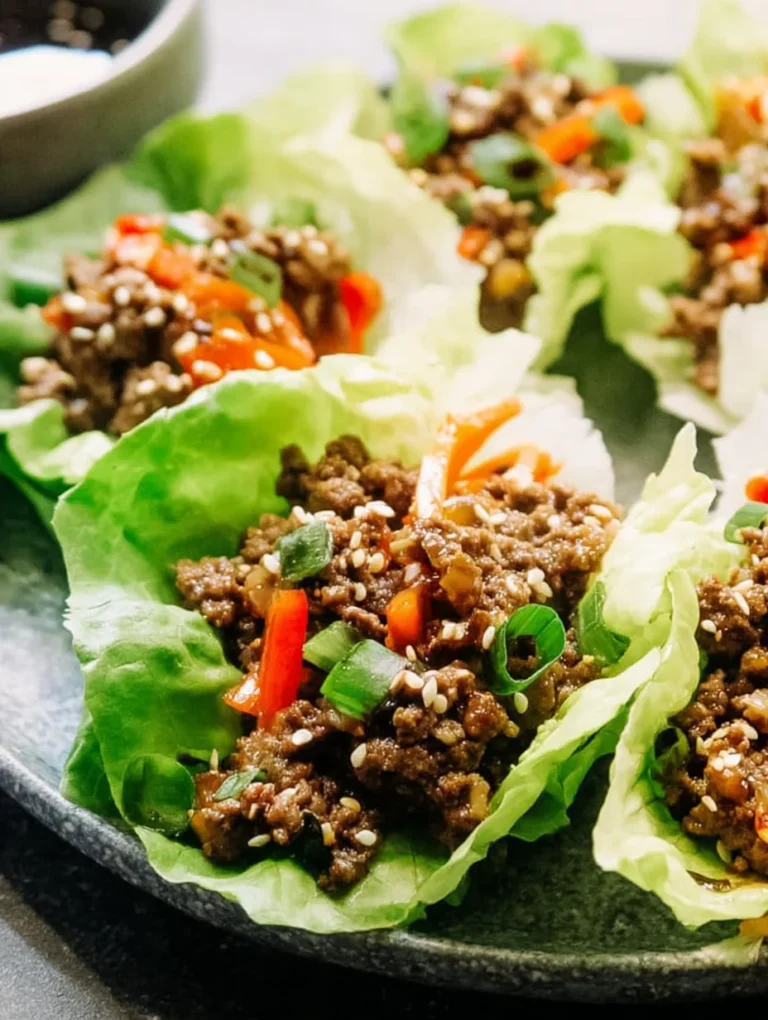 Asian Style Ground Beef Lettuce Wraps