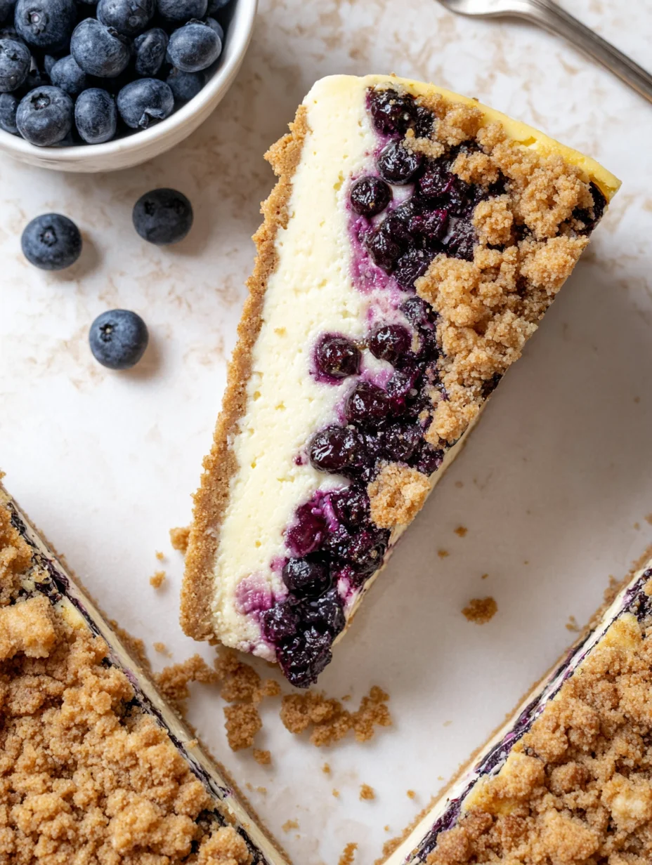 Blueberry Crumble Cheesecake
