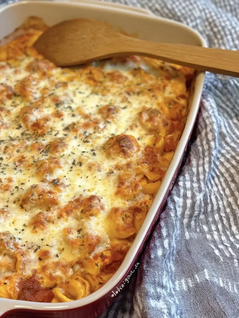 Cheesy Baked Tortellini Casserole