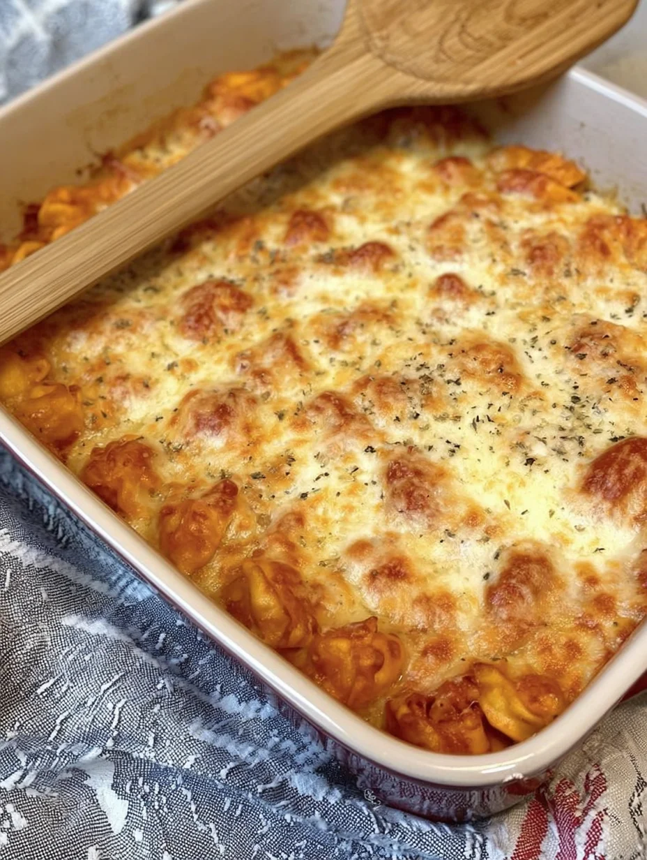 Cheesy Baked Tortellini Casserole