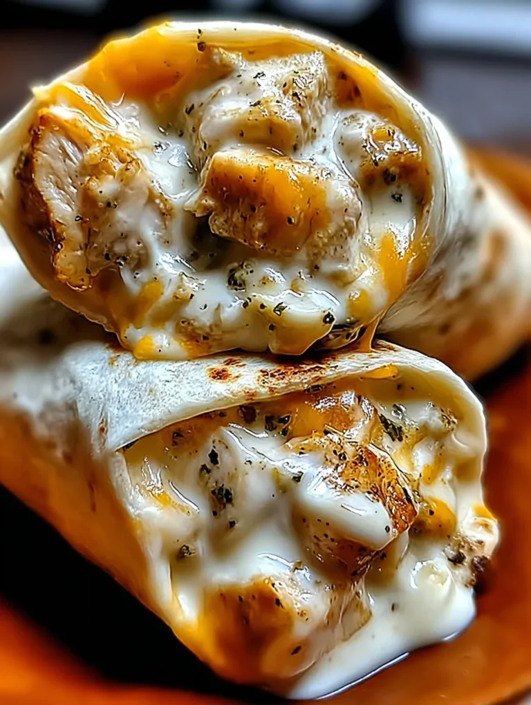 Cheesy Garlic Chicken Wraps