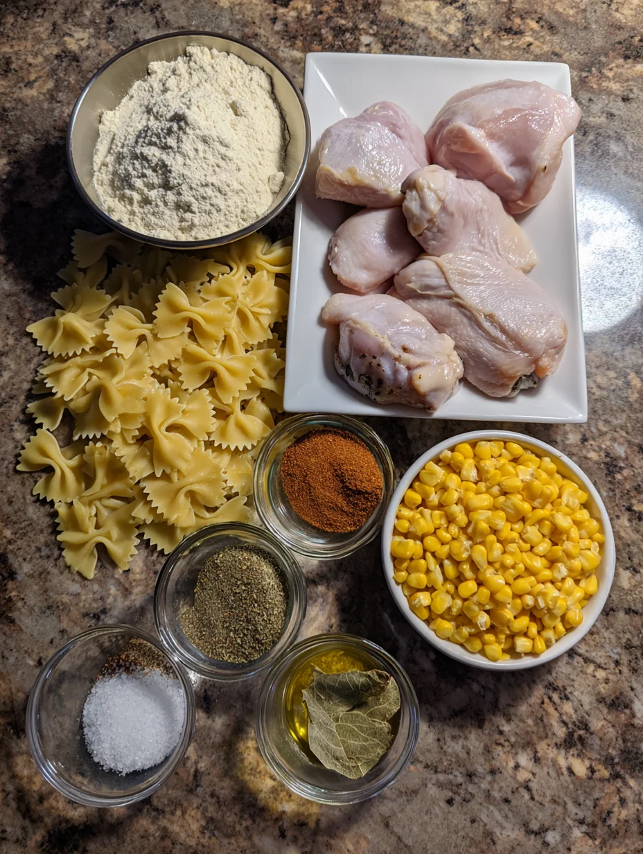 Creamy Chicken and Corn Pasta with Bacon