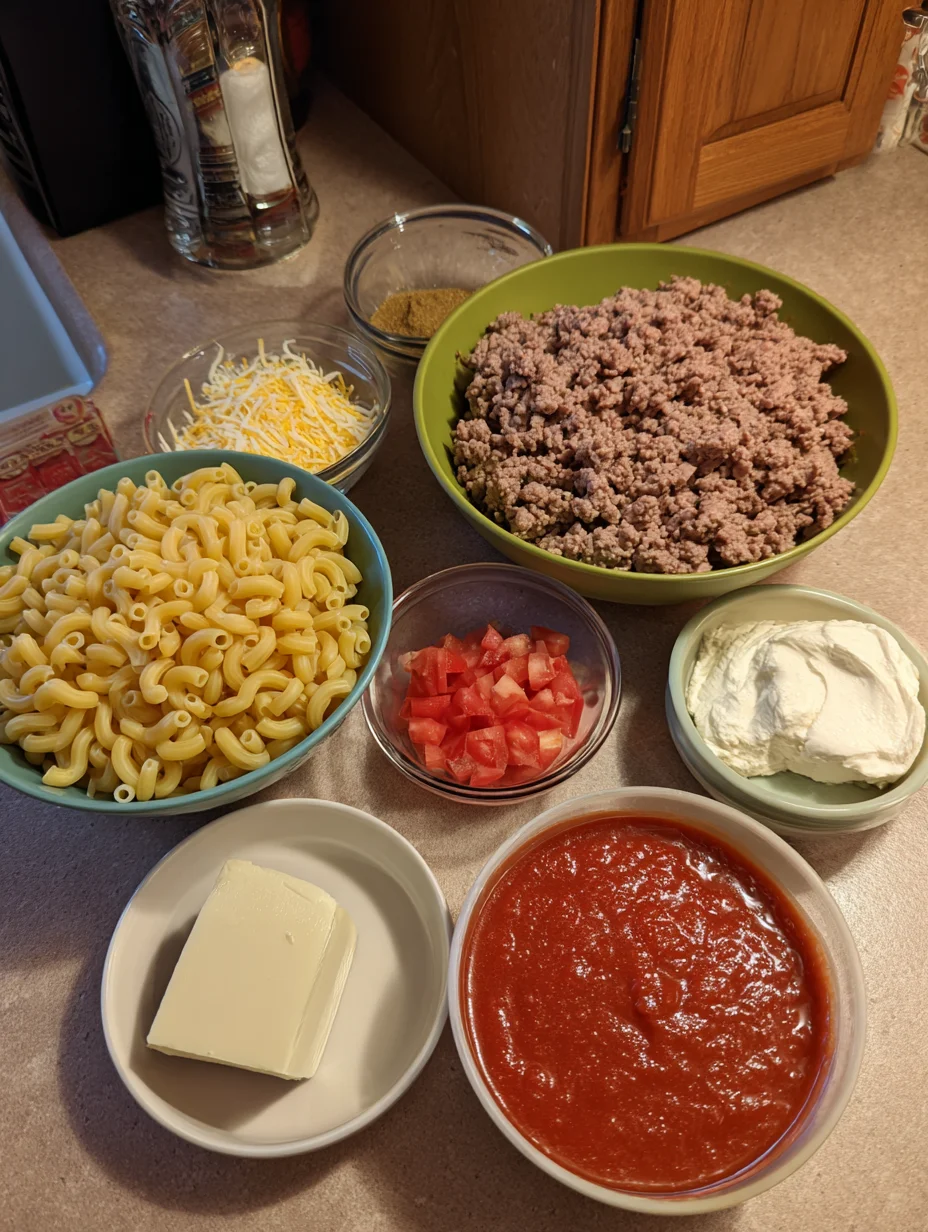 Creamy Rotel Pasta with Ground Beef