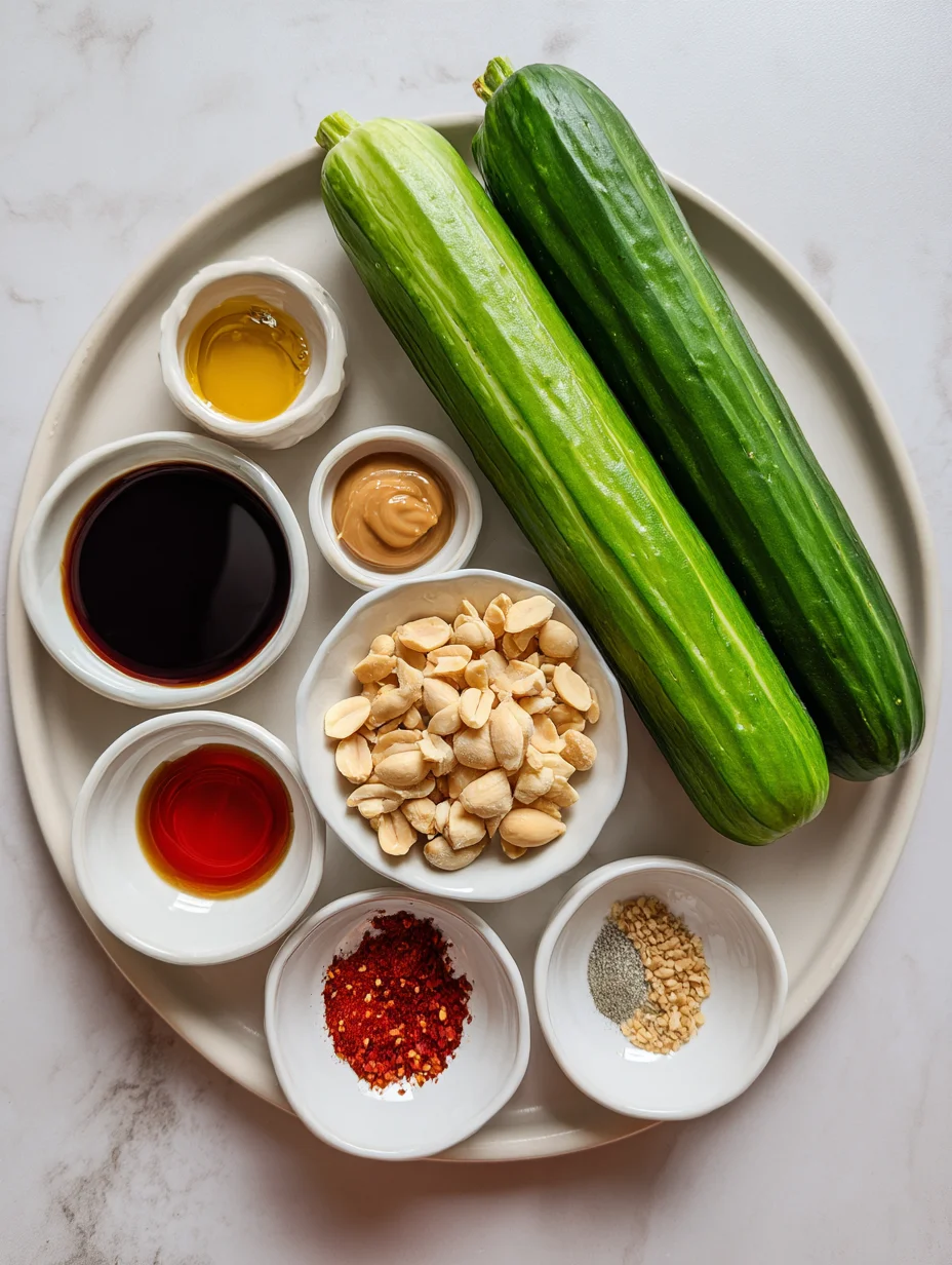 Cucumbers in Spicy Peanut Sauce