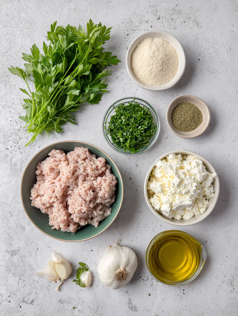 Greek Chicken Meatballs with Lemon Orzo