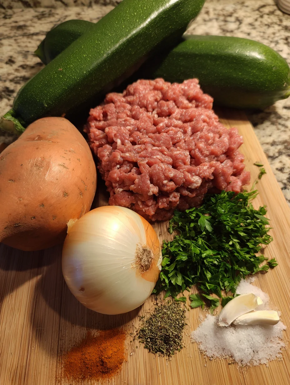 Ground Beef Zucchini Sweet Potato Skillet