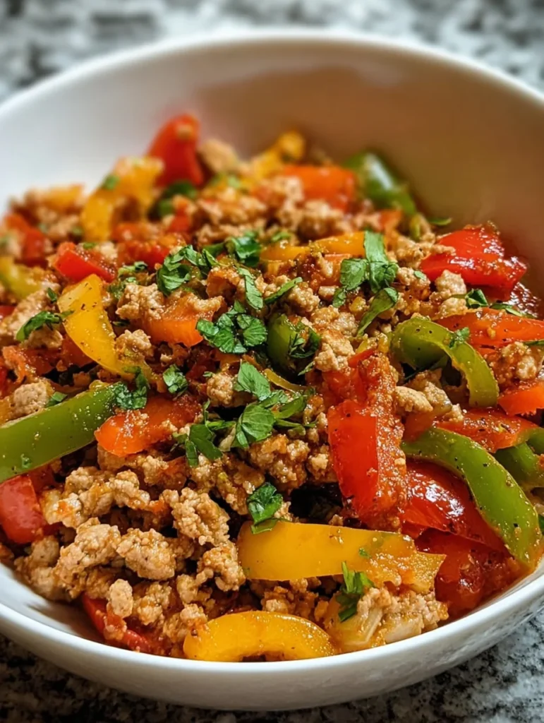 Ground Turkey and Peppers