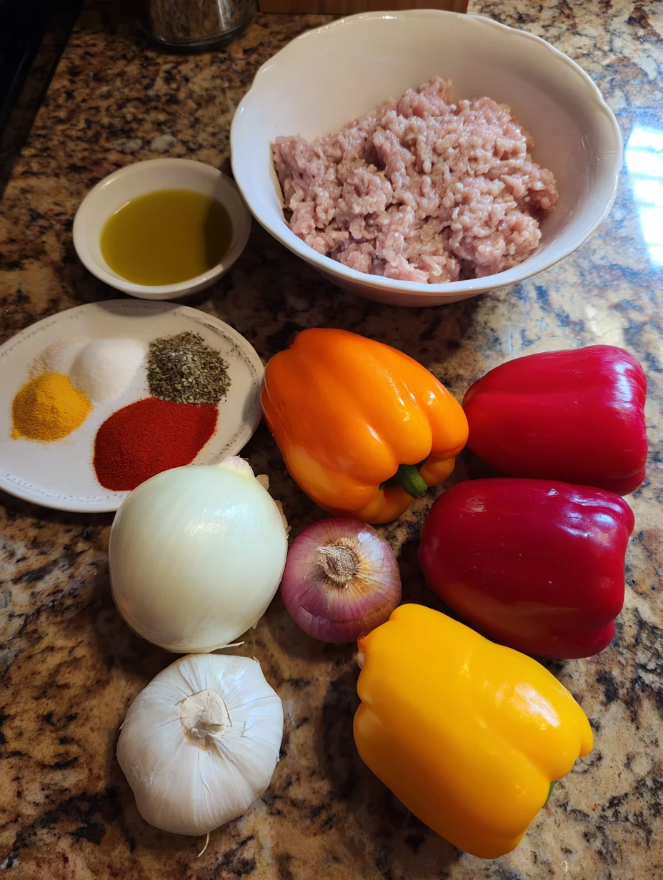 Ground Turkey and Peppers