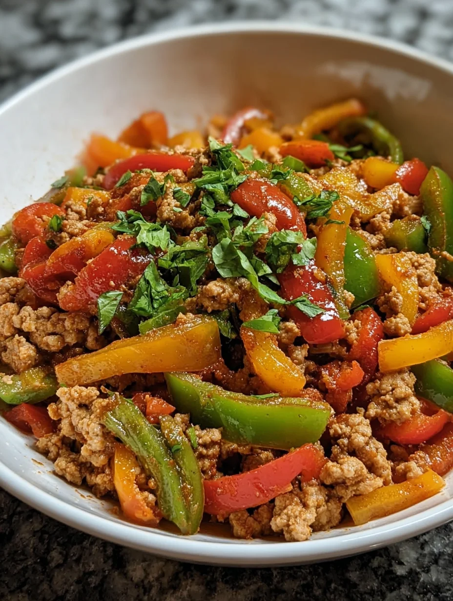 Ground Turkey and Peppers
