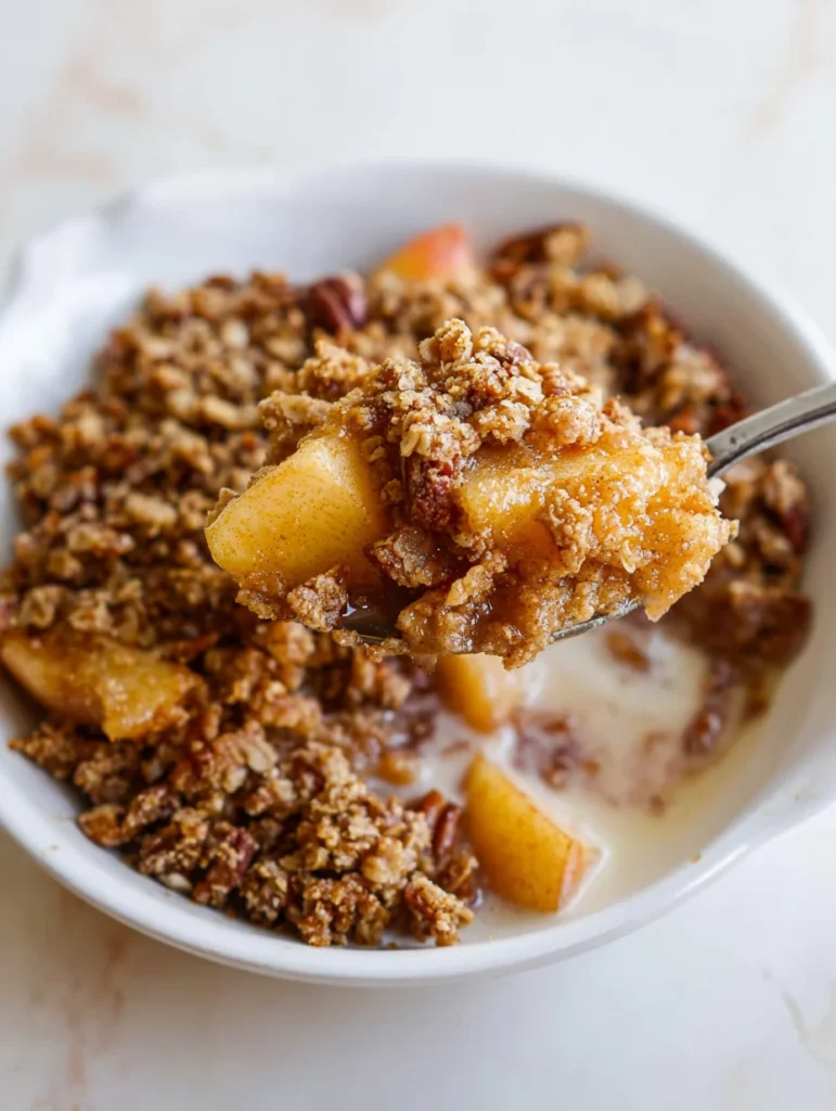 Healthy Breakfast Apple Crumble
