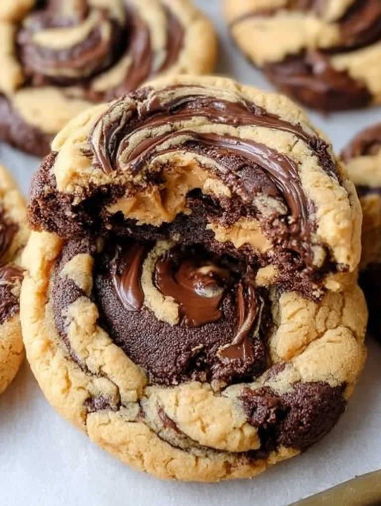 Peanut Butter Brownie Swirl Cookies