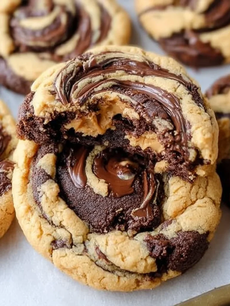Peanut Butter Brownie Swirl Cookies