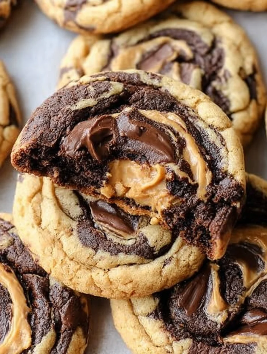 Peanut Butter Brownie Swirl Cookies