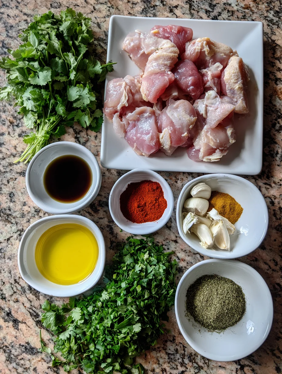 Peruvian Chicken and Rice with Green Sauce