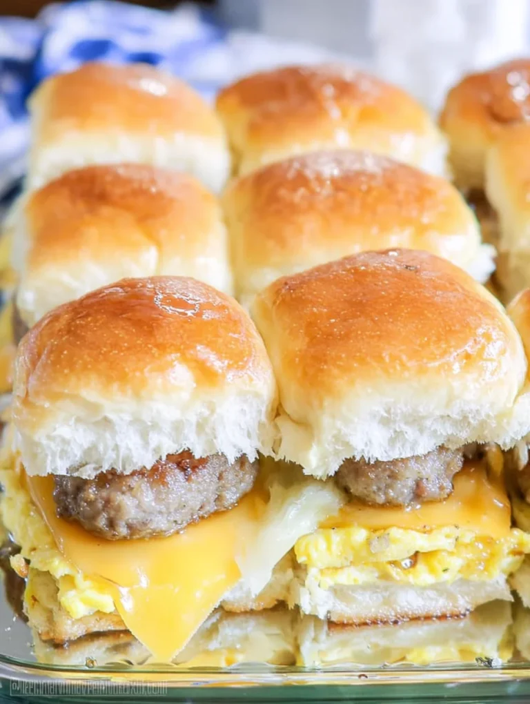 Sausage Egg and Cheese Breakfast Sliders