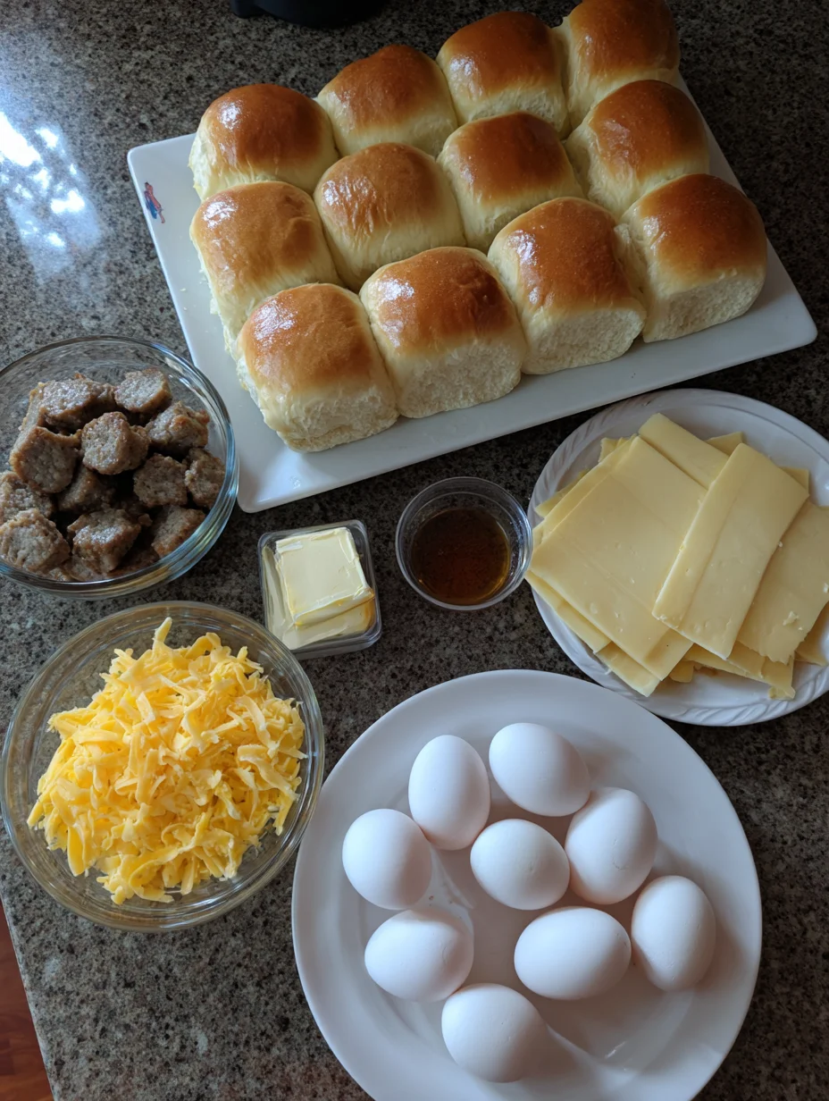 Sausage Egg and Cheese Breakfast Sliders