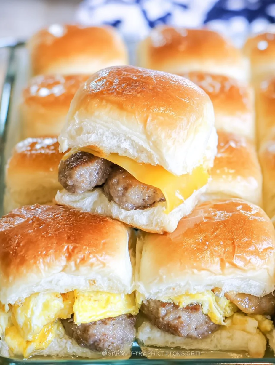 Sausage Egg and Cheese Breakfast Sliders