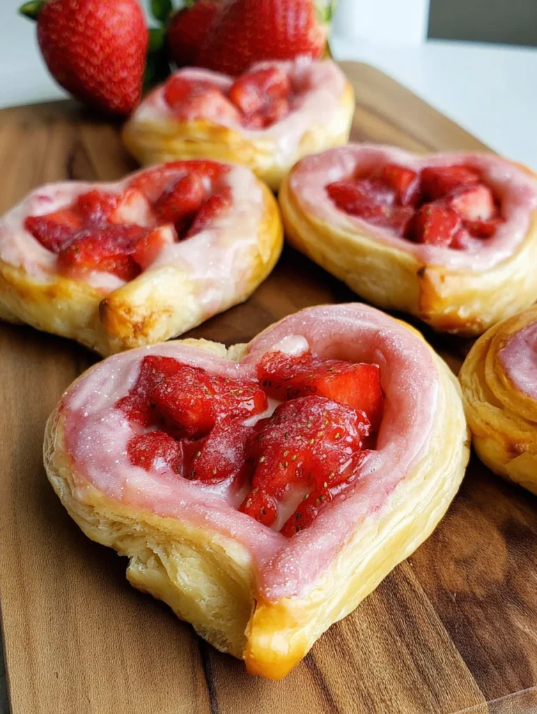 Strawberry Cream Cheese Heart Danishes