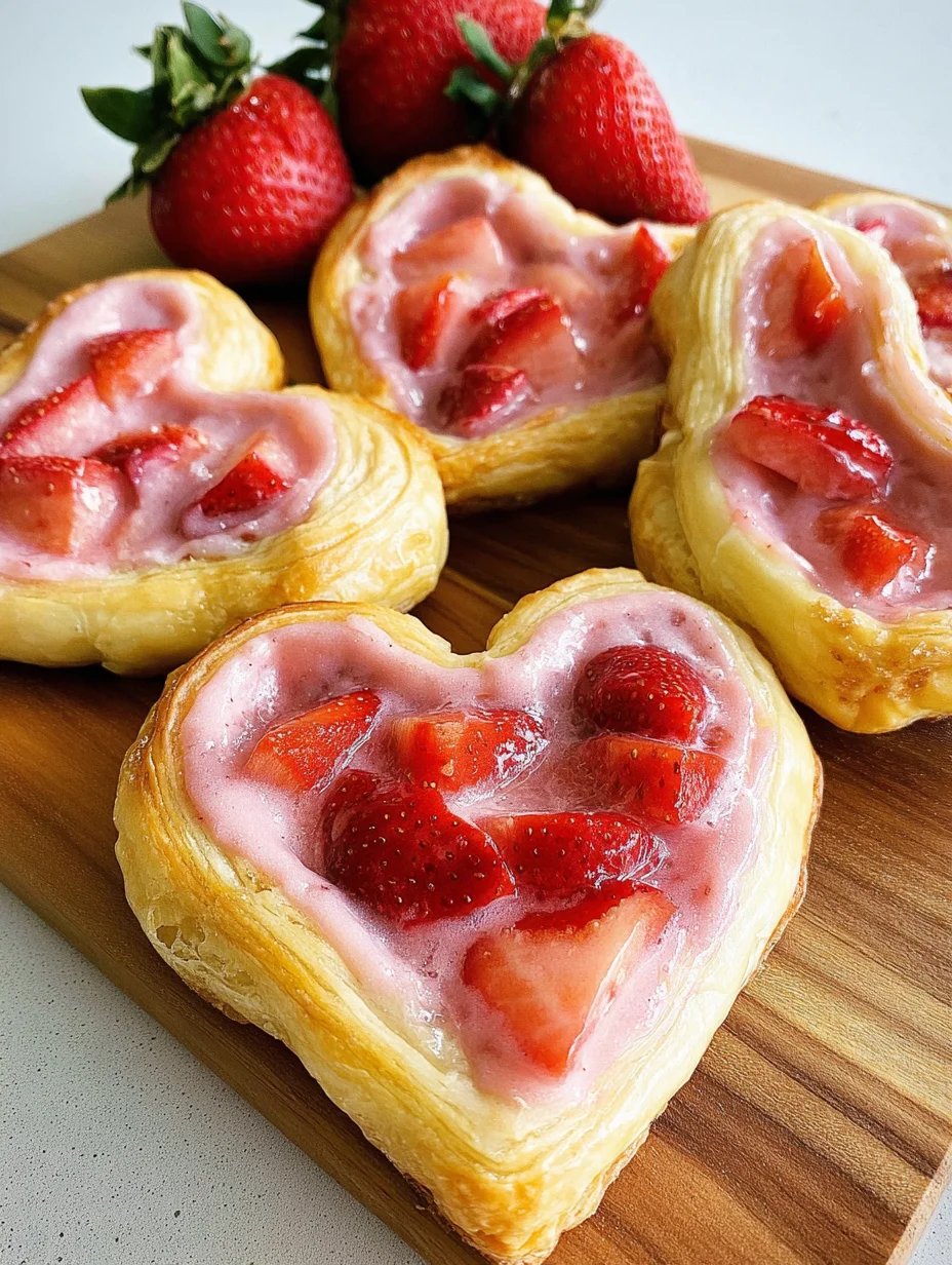Strawberry Cream Cheese Heart Danishes