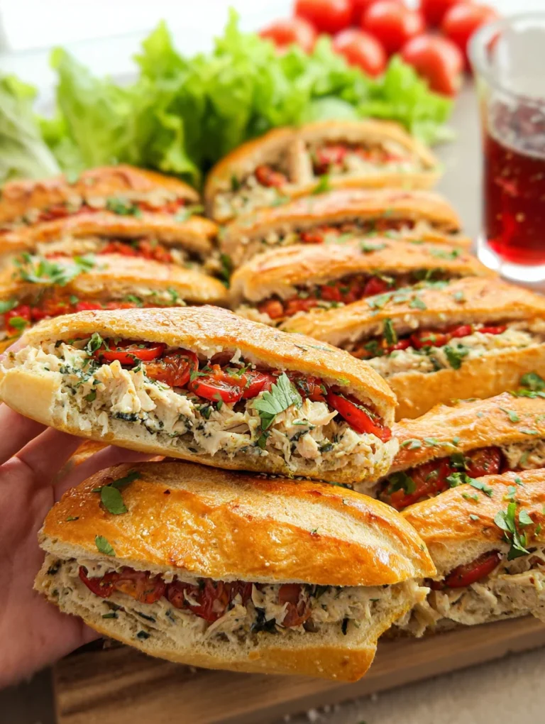 Tomatenbroodjes met kipsalade