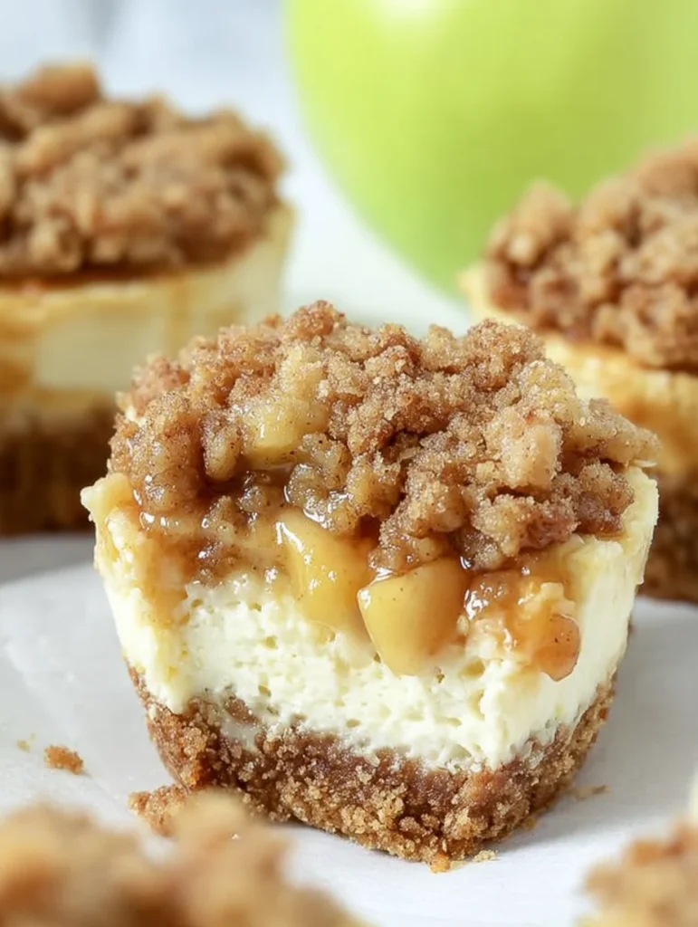 Apple Crisp Mini Cheesecakes