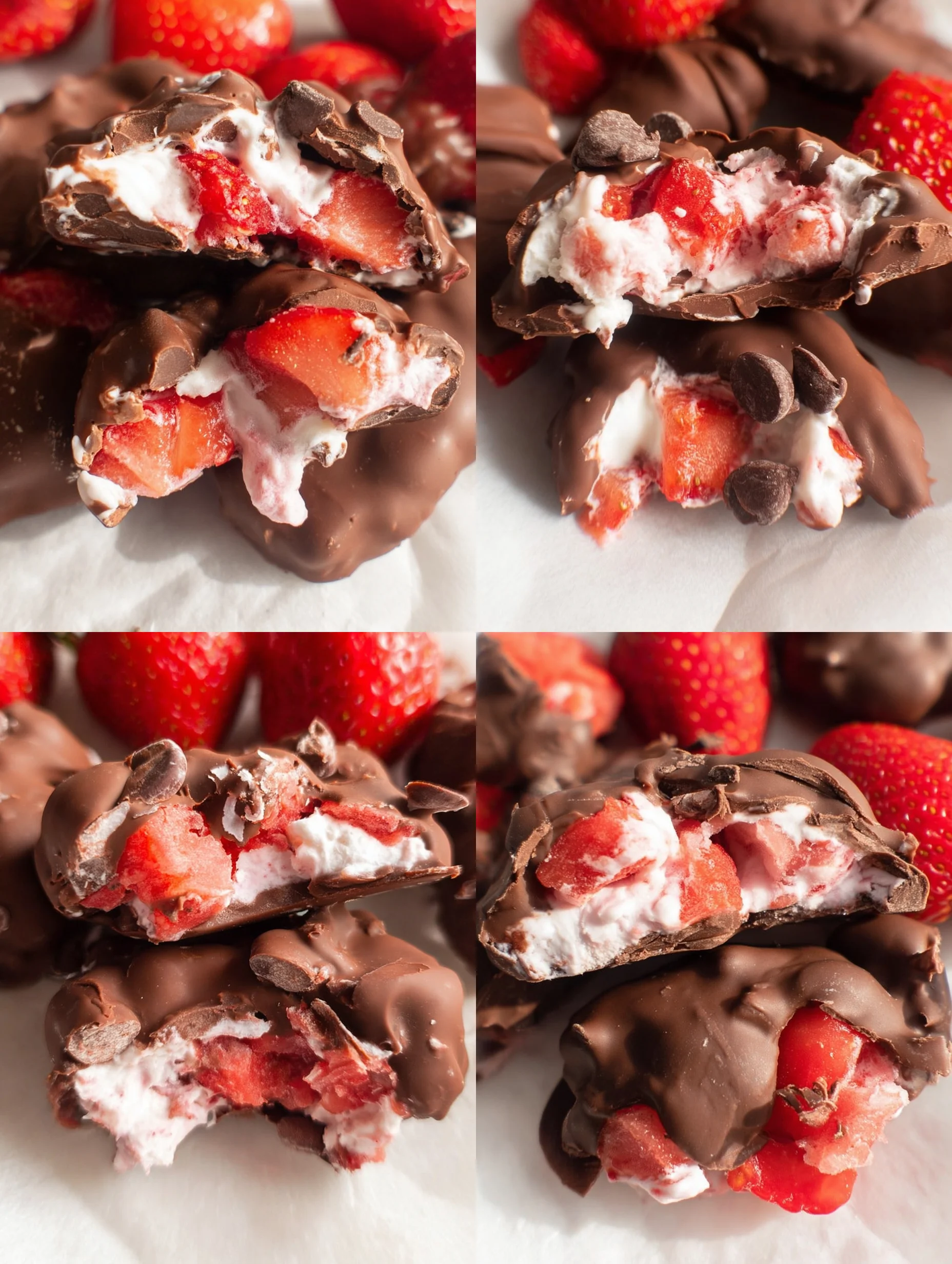 Chocolate Strawberry Yogurt Clusters