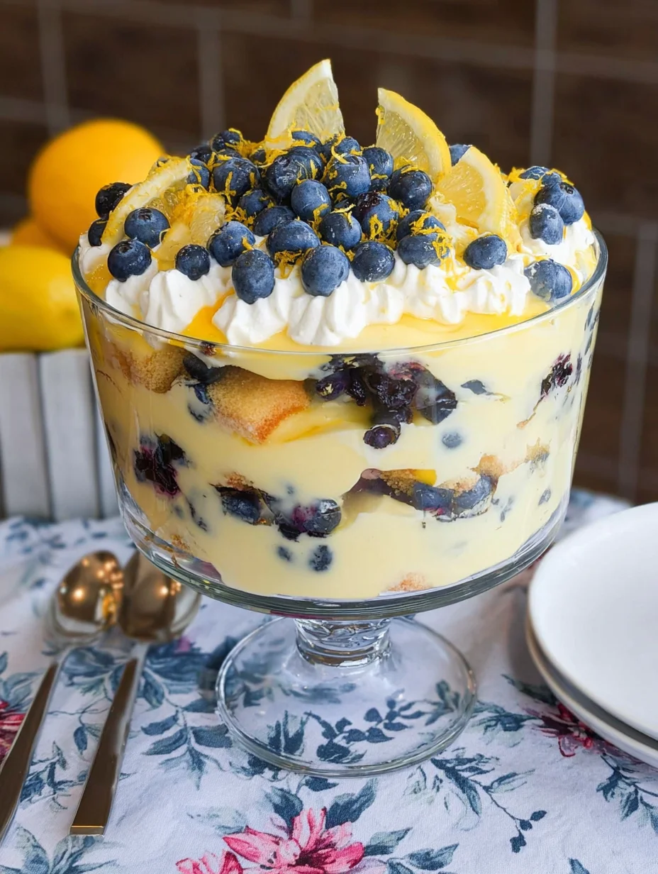 Easy Lemon Blueberry Trifle