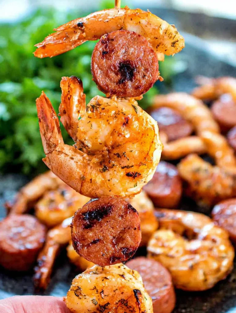 Sausage and Shrimp Kabobs