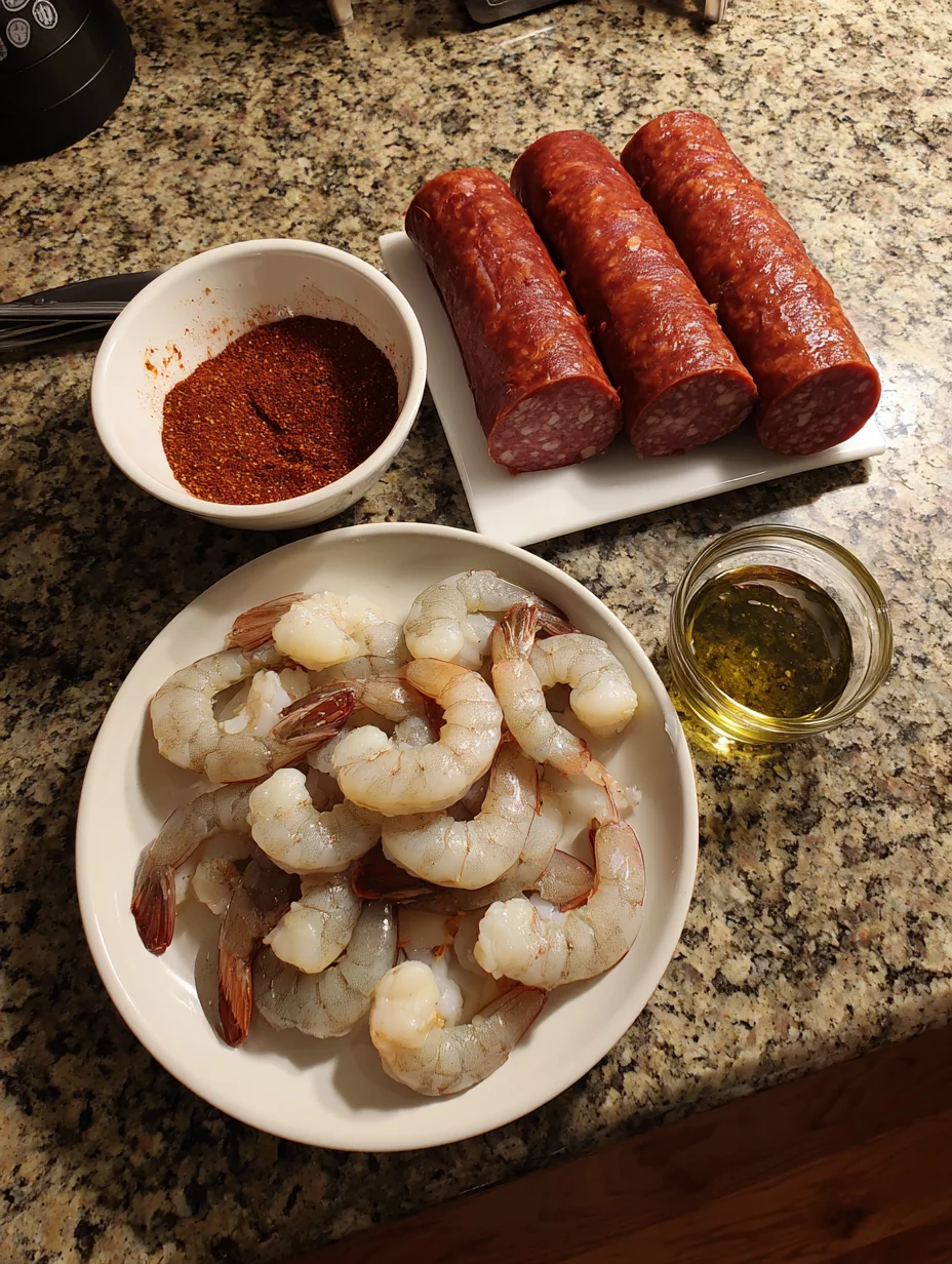 Sausage and Shrimp Kabobs